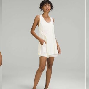 Lululemon Modal Wrap Romper 4" Lemon Sorbet